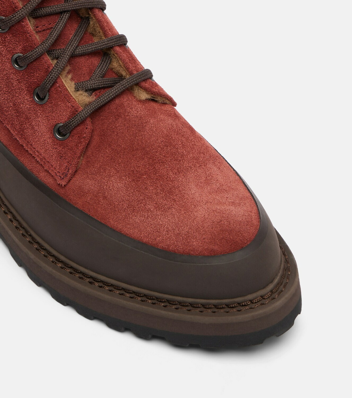Le Monde Béryl Dolomite shearling-lined suede combat boots