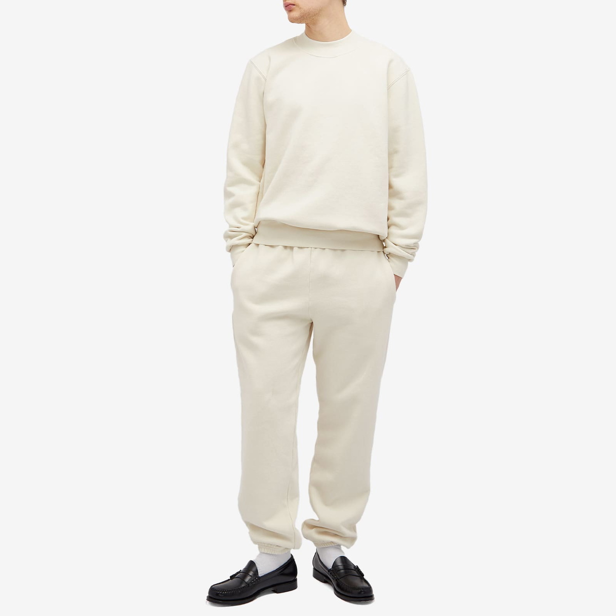 Les Tien Men's Vintage Heavyweight Classic Sweat Pant in Ivory