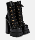 Versace - Aevitas lace-up leather ankle boots