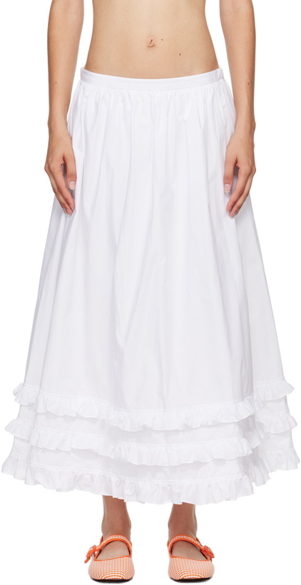 Photo: Molly Goddard White Olive Midi Skirt