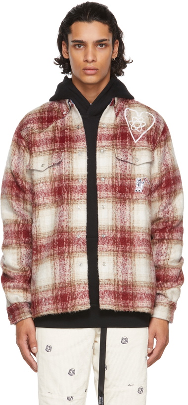 Photo: Billionaire Boys Club Red & Beige Brushed Check Shirt