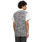 Acne Studios White and Black Chunky Sweater Vest