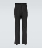 The Row Baird pinstripe virgin wool straight pants