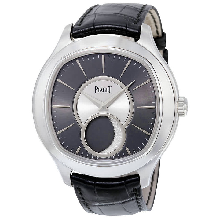 Photo: Piaget Emperador Cushion-Shaped Moon Phase Automatic 18kt White Gold Mens Watch GOA34021