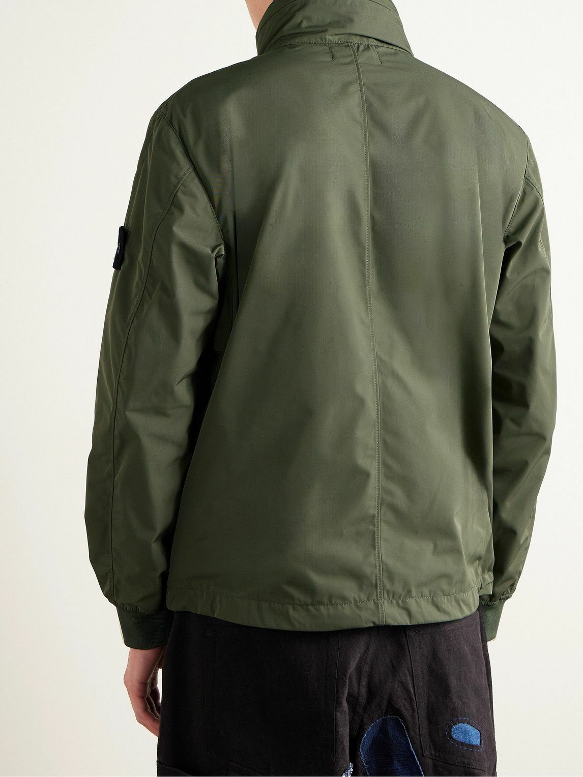 Stone Island Logo-Appliquéd Twill Jacket Green Stone Island