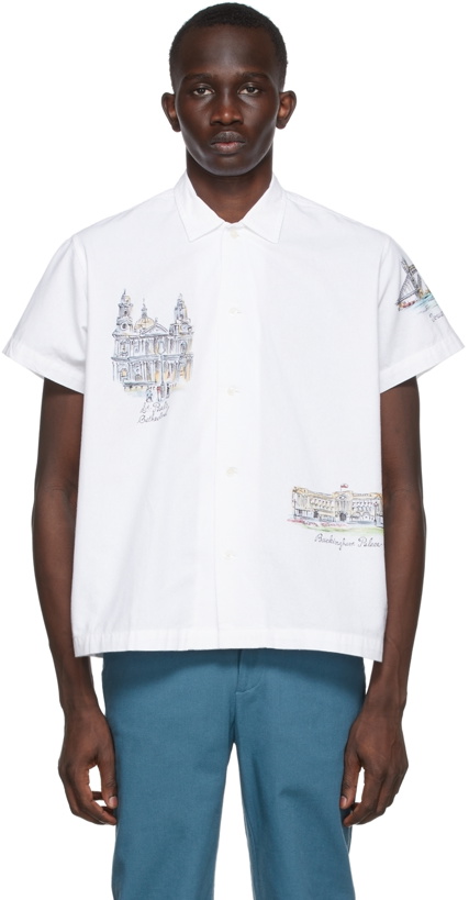 Photo: Bode SSENSE Exclusive White Limited Edition London Scene Shirt