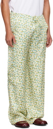 Cormio Yellow Floral Cargo Pants