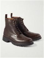 Grenson - Fred Leather Brogue Boots - Brown