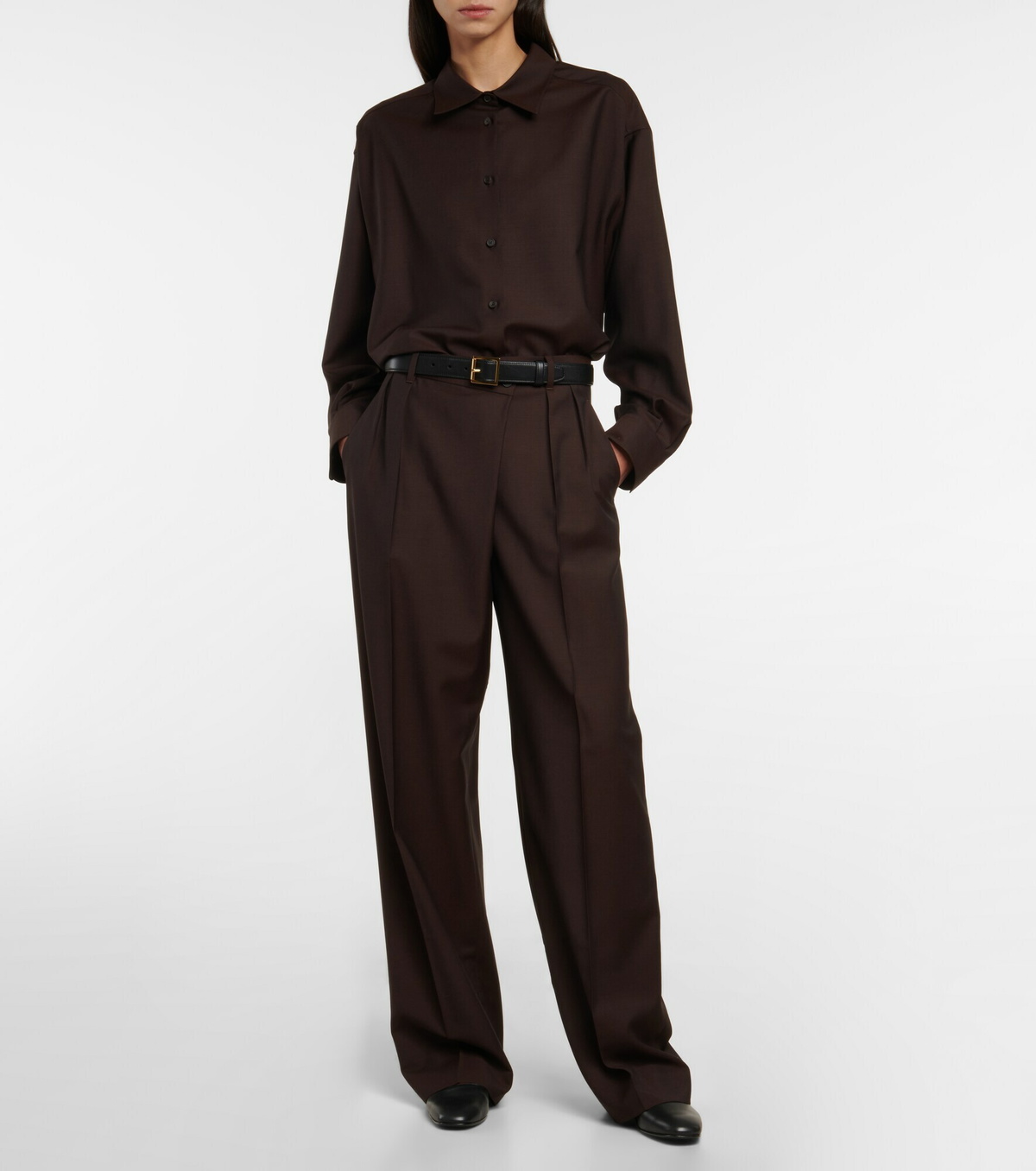 The Row Willow high rise wide leg pants The Row