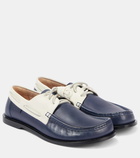 Loewe Campo leather boat shoes