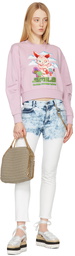 Stella McCartney Pink 'Smile' Bunny Sweatshirt