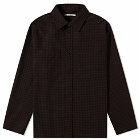 Wood Wood Men's Clive Wool Overshirt in Brown Check