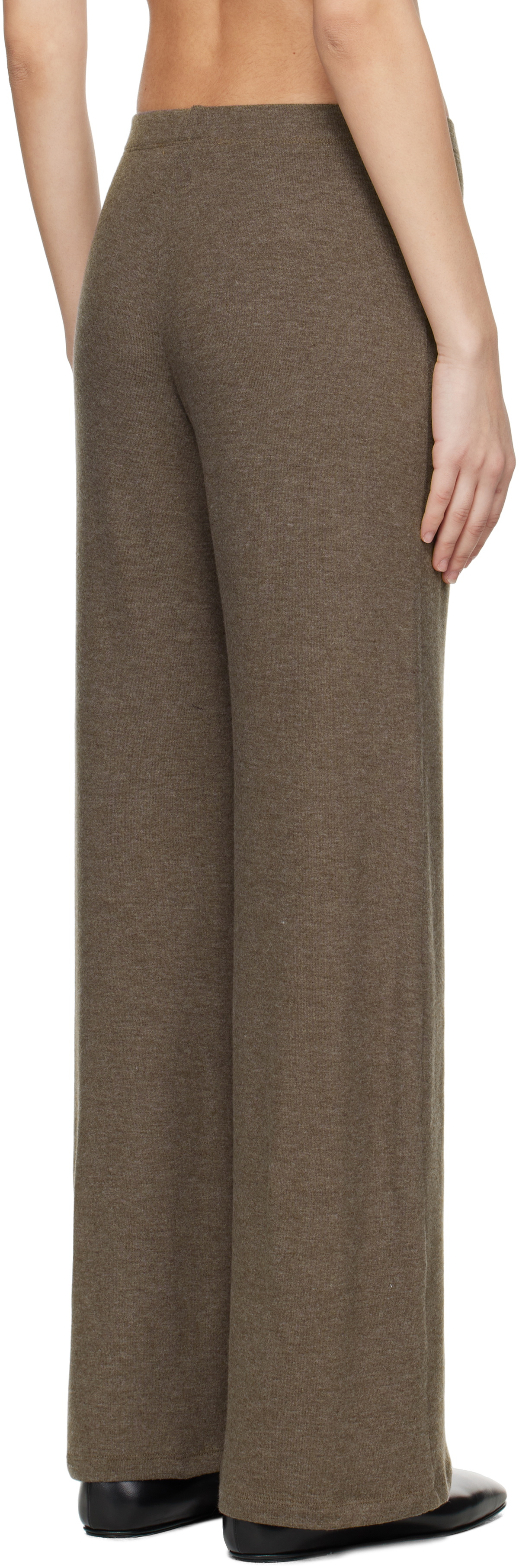 LESET Brown Lauren Wide Leg Lounge Pants