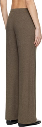 LESET Brown Lauren Wide Leg Lounge Pants