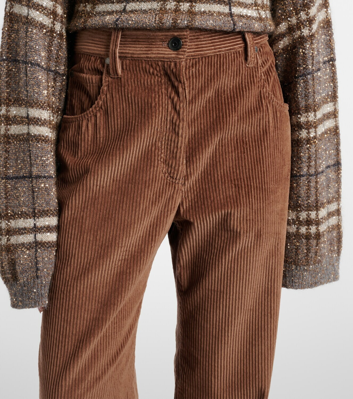 Brunello Cucinelli Cotton corduroy wide-leg pants