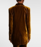Nina Ricci Double-breasted velvet blazer