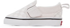 Vans Baby Beige & White Checkerboard Slip-On V Sneakers