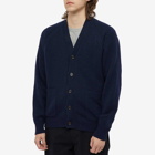 Universal Works Men's Vince Eco Wool Cardigan in Navy