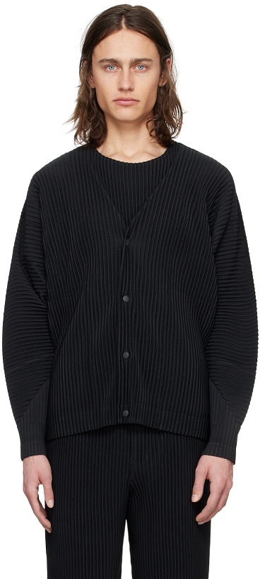 Photo: HOMME PLISSÉ ISSEY MIYAKE Black Monthly Color March Cardigan