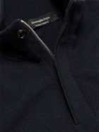 ERMENEGILDO ZEGNA - Slim-Fit Cashmere Half-Zip Mock-Neck Sweater - Blue