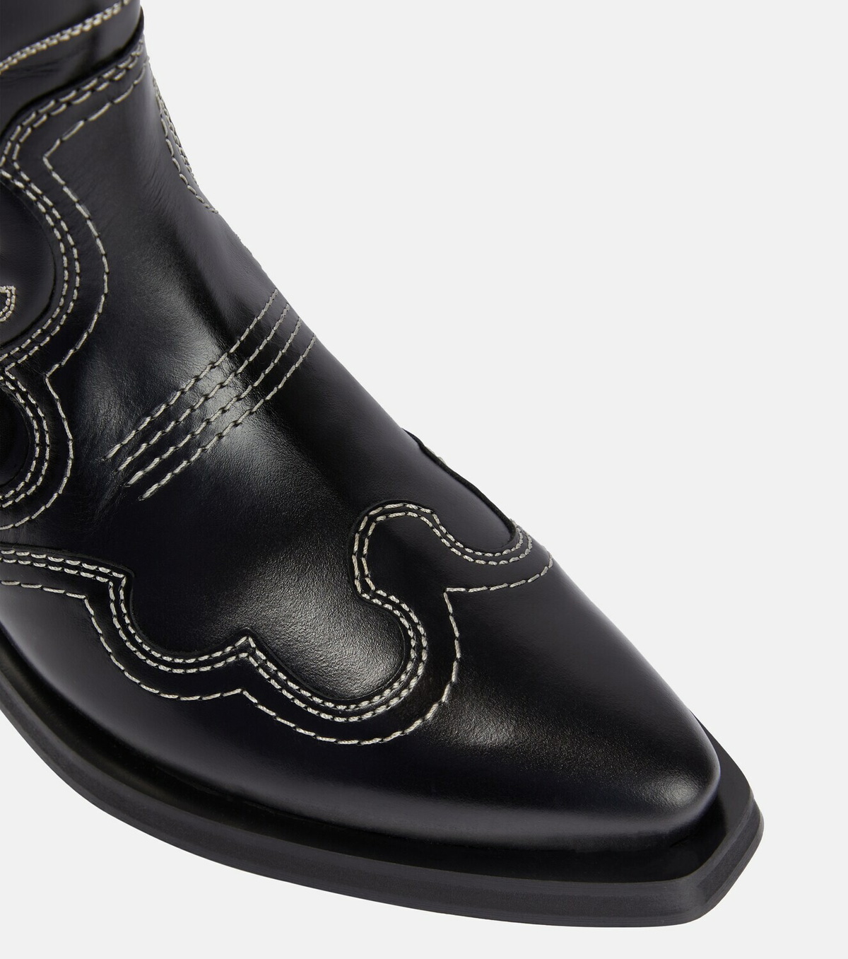 Ganni Leather cowboy boots GANNI