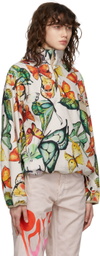 Juliet Johnstone SSENSE Exclusive Pink Fleece Butterfly Half Button Pullover