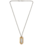 Maison Margiela - Sterling Silver and Gold-Tone I.D. Necklace - Silver