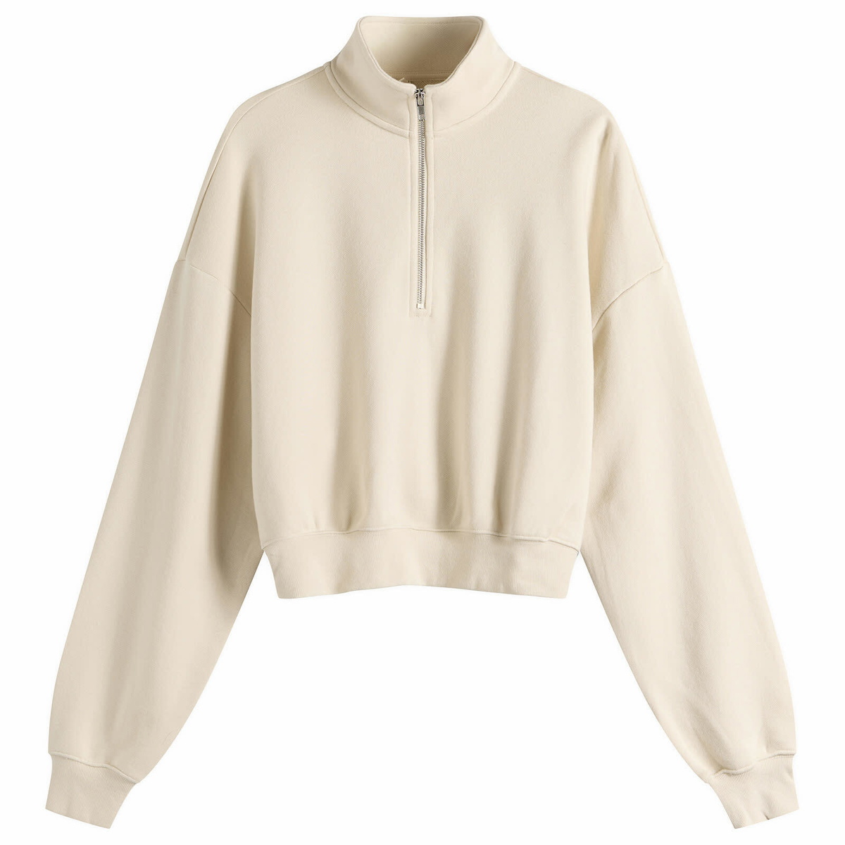 SKIMS Women's Drapey French Terry Half Zip Pullover in Buff
