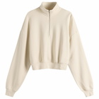 SKIMS Women's Drapey French Terry Half Zip Pullover in Buff