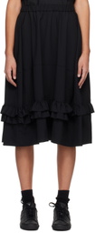 Black Comme des Garçons Black Ruffle Midi Skirt