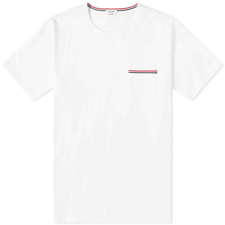 Photo: Thom Browne Men's Medium Weight Jersey Pocket T-Shirt in White