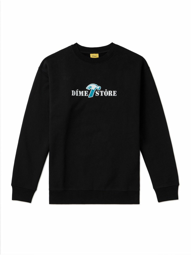 Photo: DIME - Reno Logo-Embroidered Cotton-Jersey Sweatshirt - Black