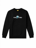 DIME - Reno Logo-Embroidered Cotton-Jersey Sweatshirt - Black