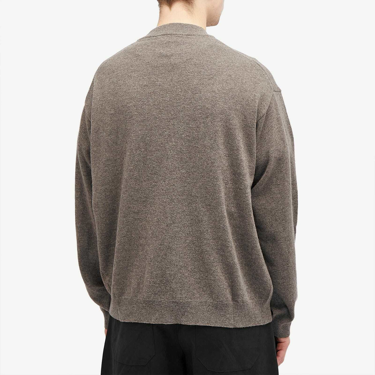 Studio Nicholson Men's Alva Lambswool Knit Jumper in Stone