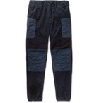 Engineered Garments - Patchwork Wide-Leg Cotton-Corduroy, Ribbed Wool and Canvas Trousers - Men - Navy