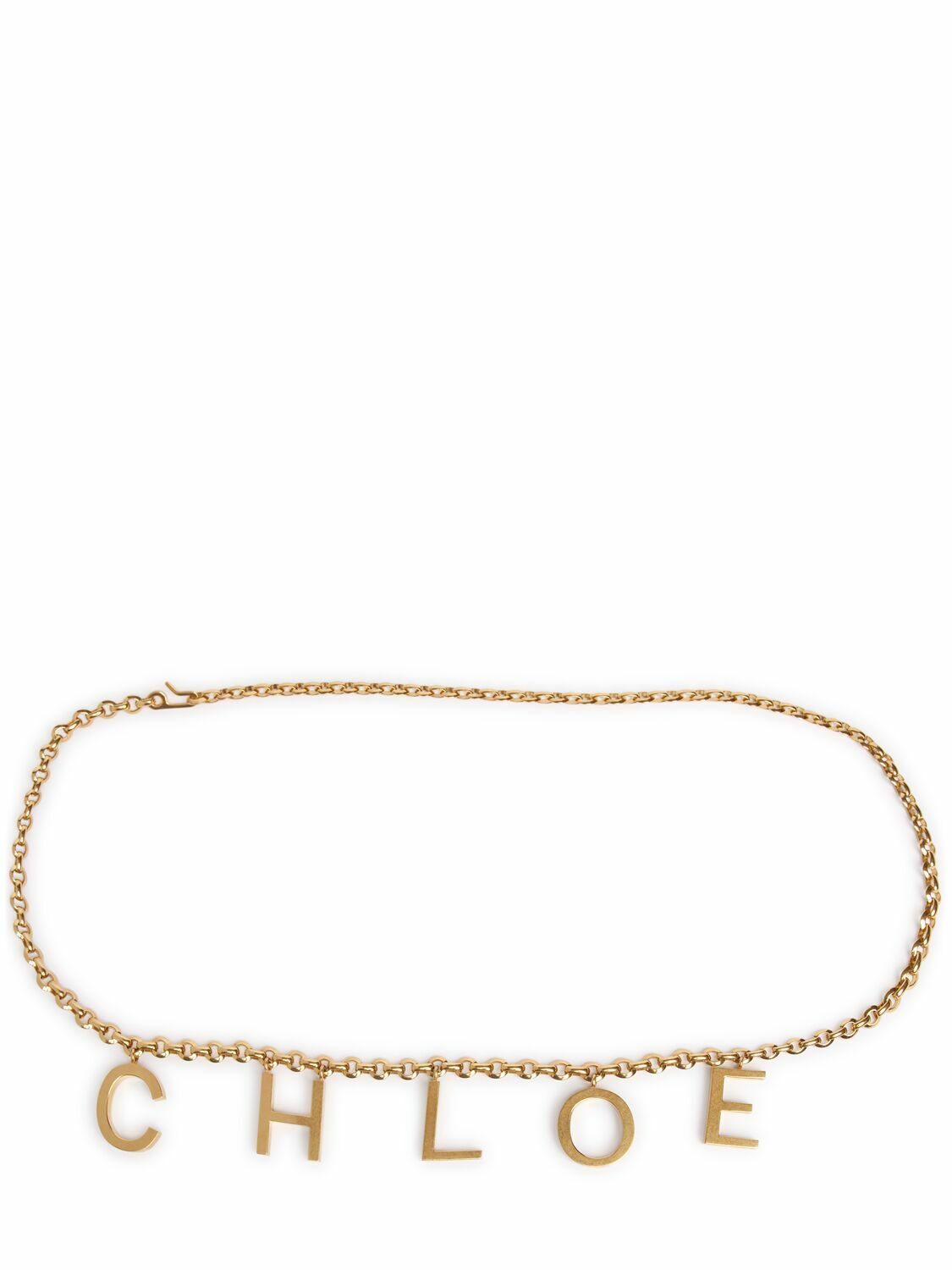 Chloe Iconic Logo Chain Belt - Gold - One Size Chloe