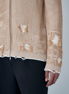 MM6 Maison Margiela Distressed Ribbed High-Neck Sweater
