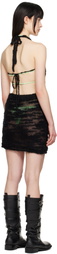 Andersson Bell Black Cloud Halter Knit Minidress