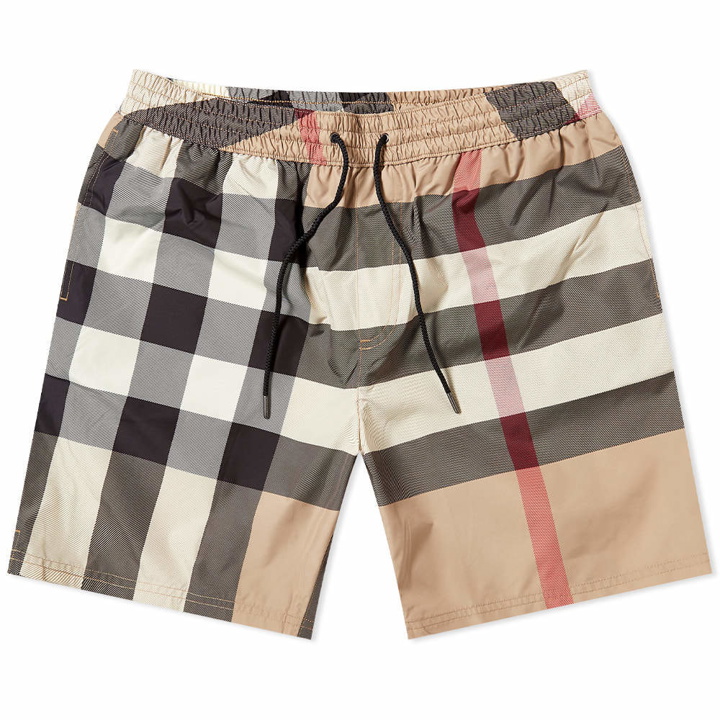 Photo: Burberry Guildes Oversize Check Swim Short