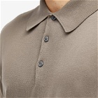 John Smedley Men's ISIS Heritage Knit Polo Shirt in Beige Musk