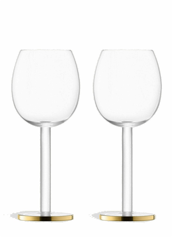 Photo: Set of Two Luca Wine Glasses in Gold