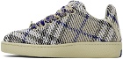 Burberry Taupe Check Knit Box Sneakers