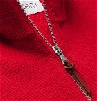 Albam - Wool Half-Zip Sweater - Red