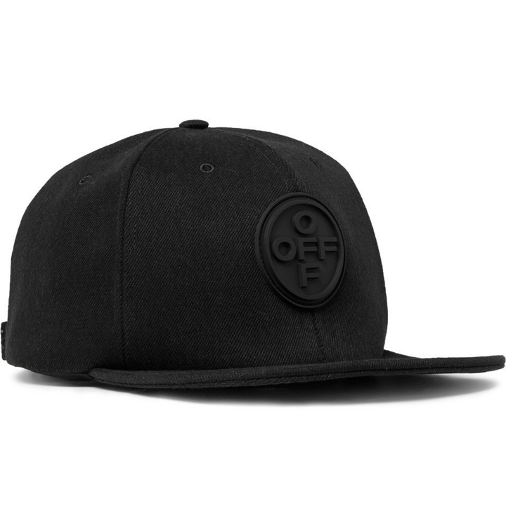 Photo: Off-White - Logo-Appliquéd Denim Baseball Cap - Black