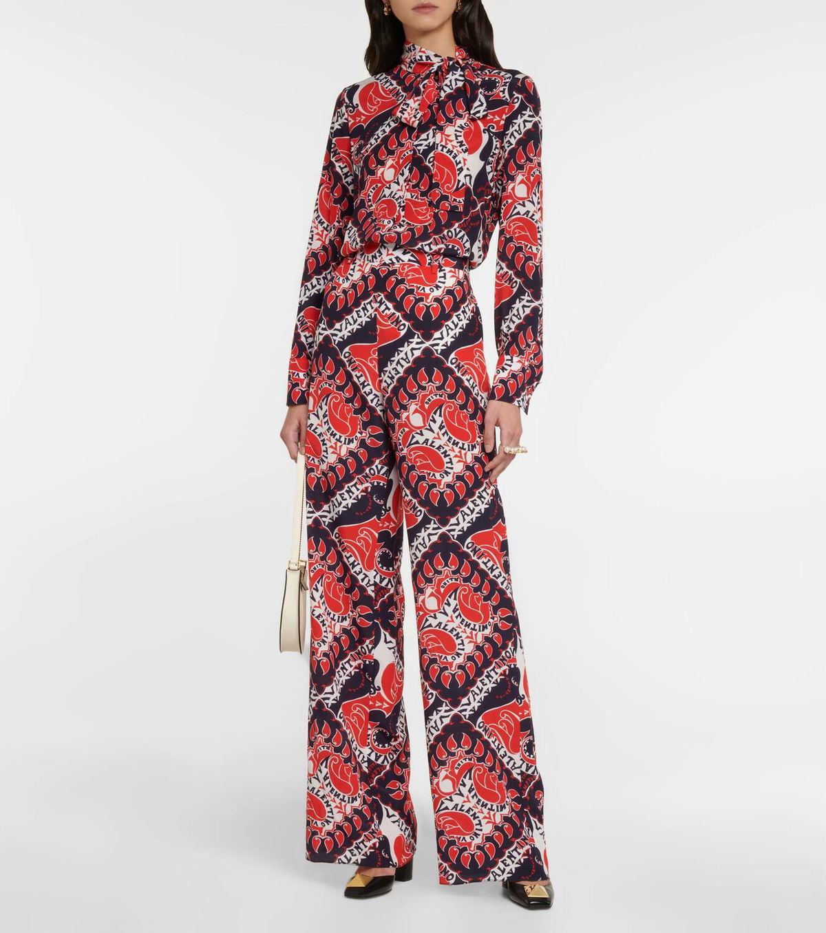 Valentino Brown Silk T-Shirt