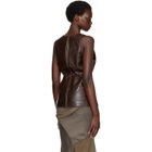 Entire Studios Brown Leather Tank Top