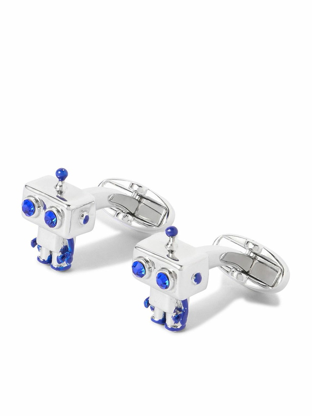 Photo: Paul Smith - Robot Silver-Tone Crystal Cufflinks