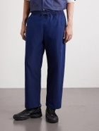A Kind Of Guise - Nanamica Insulation Cropped Straight-Leg Padded Cotton-Blend Trousers - Blue