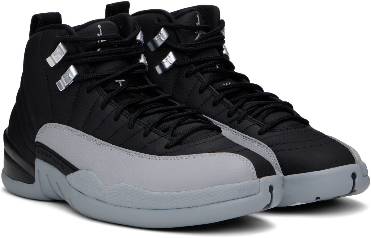 Nike Jordan Black & Gray Air Jordan 12 Retro Sneakers