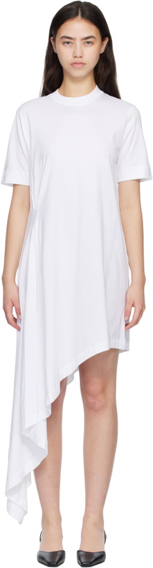 Photo: Loulou de Saison White IGARI Asymmetric T-shirt Midi Dress